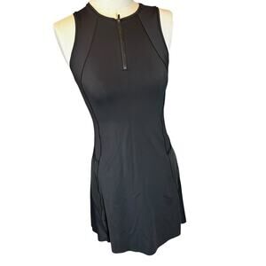 Athleta Match Point Dress Athletic Mesh Black Size Small XS mesh back stretchy
